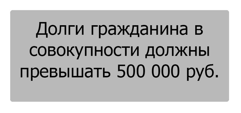 Долг больше 500 000 руб.
