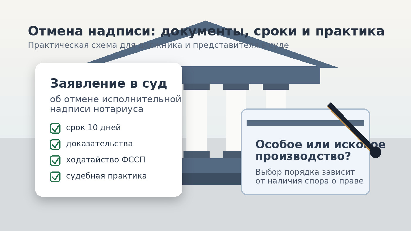 Заявление в суд об отмене исполнительной надписи нотариуса